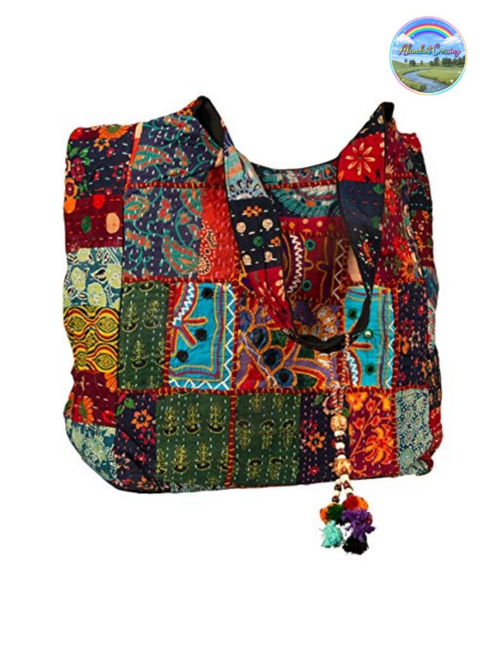 Fair Trade Cotton Shoulder Handbag Tote Boho Festival Bag